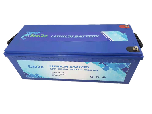 24V 200Ah LiFePO4 लिथियम बैटरी डीप साइकिल के लिए RV कारवां नाव घरों आउटडोर