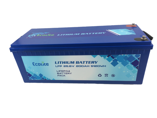 24V 200Ah LiFePO4 लिथियम बैटरी डीप साइकिल के लिए RV कारवां नाव घरों आउटडोर