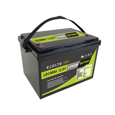 4000 चक्र RV लिथियम बैटरी 12.8V 100Ah LiFePO4 RV बैटरी 1280Wh नामित क्षमता