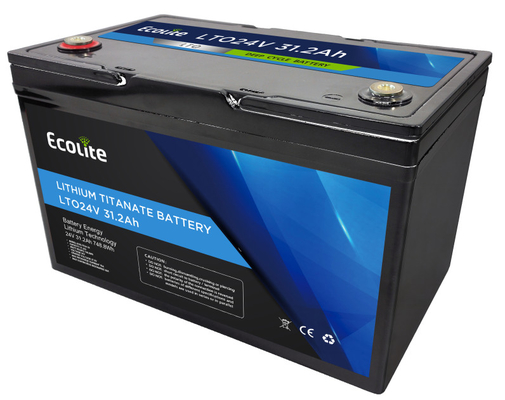 इकोलाइट LTO24-30 24V 31.2Ah लिथियम टाइटनेट बैटरी पैक 748.8Wh ऊर्जा