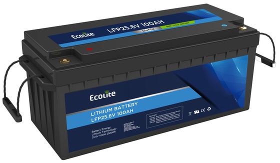 घरेलू सौर प्रणाली LifePO4 लिथियम बैटरी BMS 25.6V 100Ah LFP बैटरी पैक के साथ