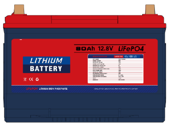 दीर्घ चक्र जीवन LiFePO4 LFP 12.8V 80Ah लिथियम आयरन फॉस्फेट क्रंचिंग बैटरी