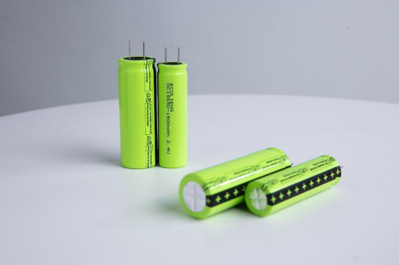 18650 लिथियम आयन एलटीओ बैटरी सेल 2.4V 1500mAh उच्च चक्र जीवन समय के साथ