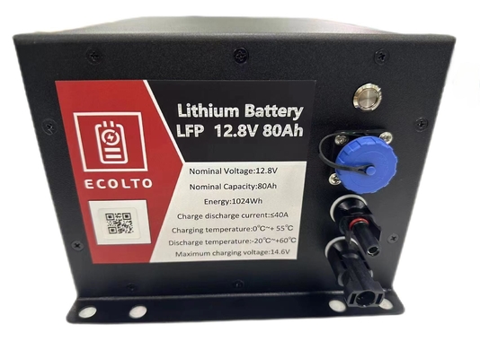 12V 80Ah LiFePO4 सौर स्ट्रीट लाइट बैटरी एकीकृत बीएमएस और एमपीपीटी