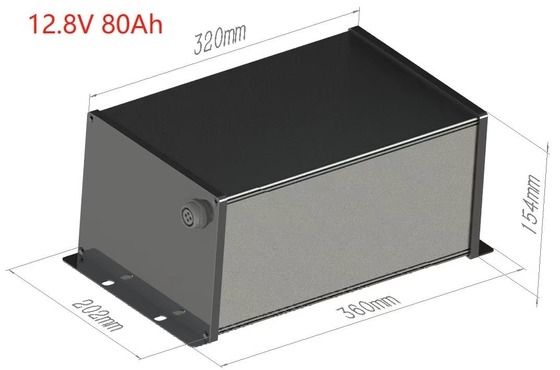 12V 80Ah LiFePO4 सौर स्ट्रीट लाइट बैटरी एकीकृत बीएमएस और एमपीपीटी
