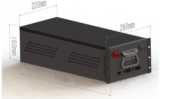 फास्ट चार्जिंग लिथियम आयरन फॉस्फेट बैटरी पैक 51.2V 40Ah