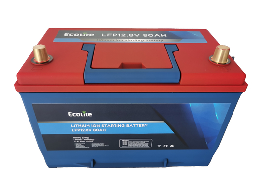 ECOLITE LiFePO4 लिथियम आयरन फॉस्फेट बैटरी 1200 सीसीए ऑटोमोटिव स्टार्टर बैटरी के साथ