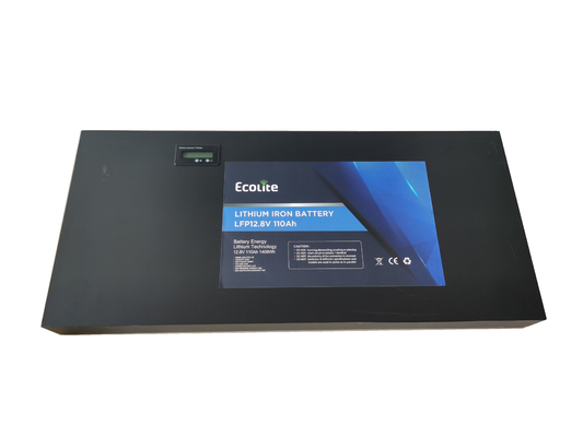 ओईएम अनुकूलित सुपर स्लिमलाइन लिथियम बैटरी 12.8V110Ah LiFePO4 कैम्पिंग बैटरी के लिए आर.वी. कारवां डिस्प्ले के साथ