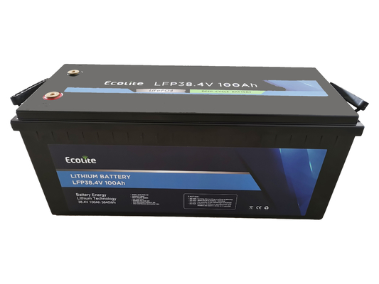 इकोलाइट कस्टमाइजेशन 38.4V 100Ah LiFePO4 लिथियम बैटरी आर.वी. कारवां बैकअप पावर के लिए
