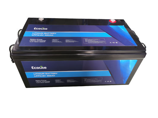 कस्टमाइज्ड लाइट वेट 12.8V 460Ah LiFePO4 RV लिथियम बैटरी इंटीग्रेटेड BMS
